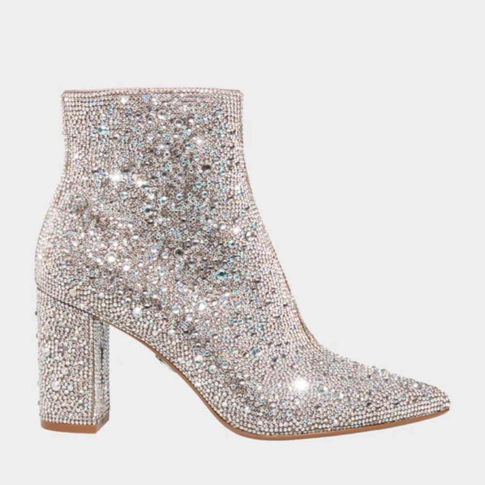 Betsey Johnson Rhinestone Ankle Boots